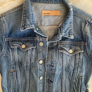 GRLFRND denim jacket x- small distressed cropped